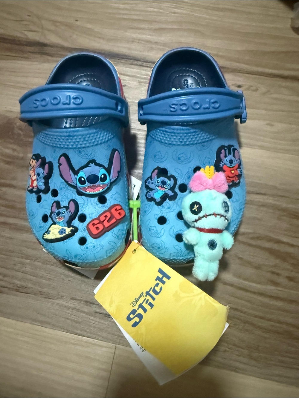 CROCS Kids' Blue Disney Stitch Clog Sandals with Charms